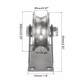 Uxcell 1pcs U Groove Track Wheel 2 68 201 Stainless Steel Sliding Gate Double Bearing Rollers With Bracket For Inverted