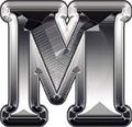 Weston Ink Reflective Silver Letter M 