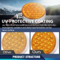 Led Fender Brake Turn Signal Light Set 2 Piece Amber And Red Round Double Face Side Marker Lights For Truck Ute Trailer Caravan