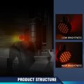 Led Fender Brake Turn Signal Light Set 2 Piece Amber And Red Round Double Face Side Marker Lights For Truck Ute Trailer Caravan