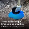 Fydun Rv Trailer Heavy Duty Wheel Dock With Rope Handle For Tongue Jack From Movement Or Sinking Into Dirt Mud Blue