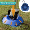 Fydun Rv Trailer Heavy Duty Wheel Dock With Rope Handle For Tongue Jack From Movement Or Sinking Into Dirt Mud Blue