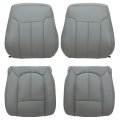 Driver Passenger Non Perforated Leather Bottom Top Replacement Seat Covers Gray For Ford F250 2011 2012 2013 2014 2015 2016 