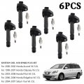 Topteng 6x Ignition Coils Spark Plugs Set 30520p8ea010520p8es01 Fit For Honda Accord V6 3 0l 2000 2001 2002 Saturn Vue 3 5l