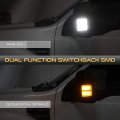 Switchback White Amber Sequential Turn Signal Led Strip For 2008-2016 Ford F250 F350 F450 F550 Super Duty Black Towing Mirror