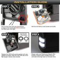 Switchback White Amber Sequential Turn Signal Led Strip For 2008-2016 Ford F250 F350 F450 F550 Super Duty Black Towing Mirror