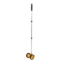 Measuring Wheel 4in Dual Rolling Distance Meter With Adjustable Telescopic Rod 0-9999 9m Range For Construction Landscaping