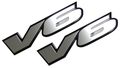 2 X Pair Set V6 Engine Badge Emblem For Ford Mustang F150 Ranger Taurus
