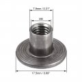 Uxcell M6x17 5x1 4mm Tee Nut Carbon Steel T-nut Mounting Hardware Fitting Fastener Through Hole Flange Insert Female Thread