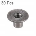 Uxcell M6x17 5x1 4mm Tee Nut Carbon Steel T-nut Mounting Hardware Fitting Fastener Through Hole Flange Insert Female Thread