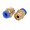 Uxcell 10 Pcs 6mm Tube To 1 4bsp Thread Push In Quick Connect Coupler Fittings