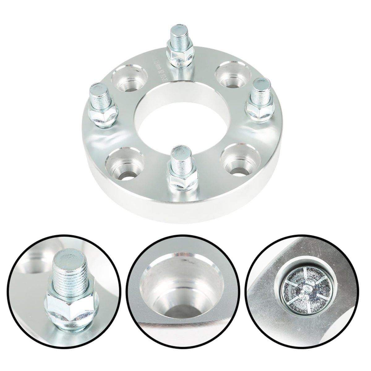 2 Pack 1in Wheel Spacers Adapters 4 X 101 6mm Silver 62mm Hub Bore 1 2in 20 Studs