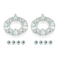 2 Pack 1in Wheel Spacers Adapters 4 X 101 6mm Silver 62mm Hub Bore 1 2in 20 Studs