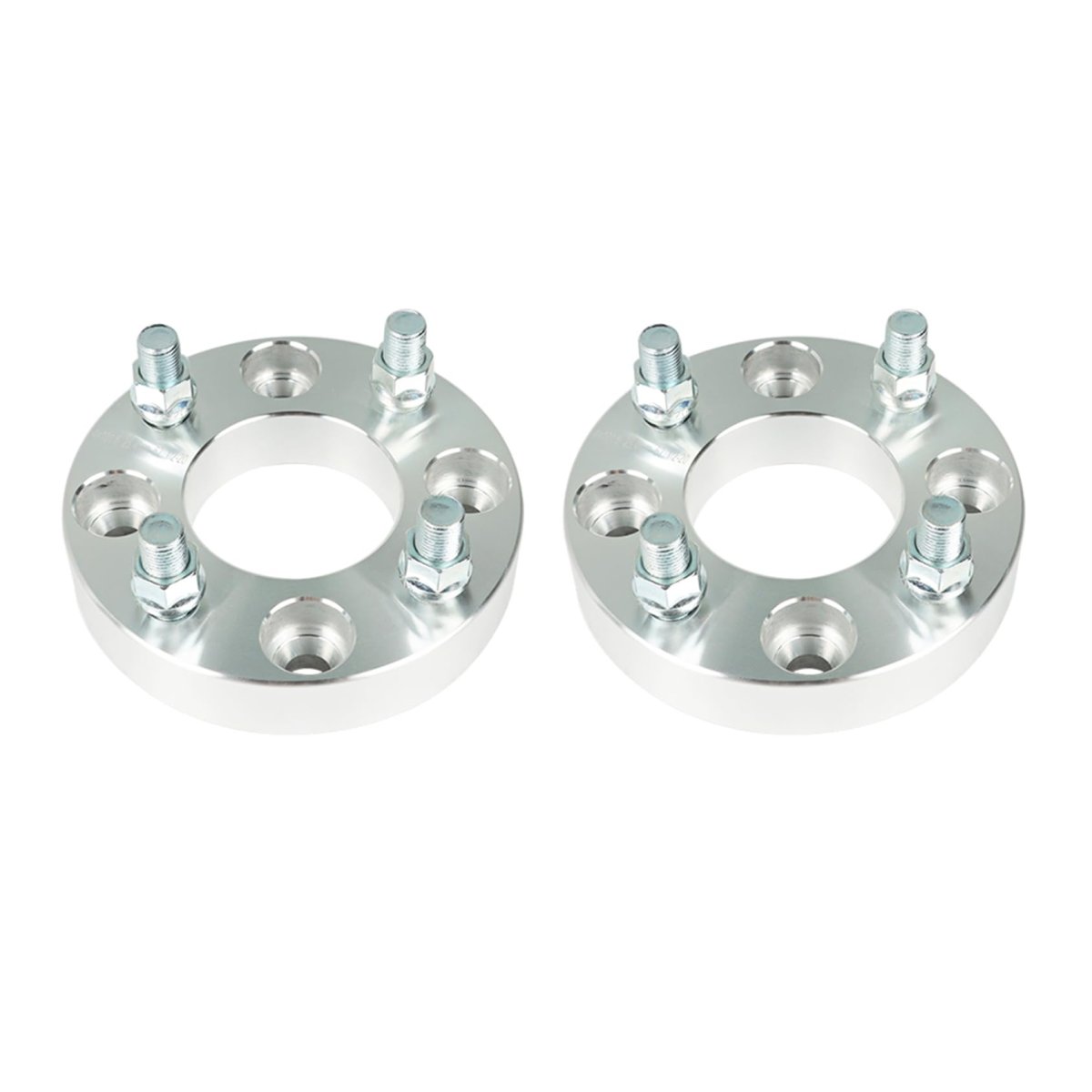2 Pack 1in Wheel Spacers Adapters 4 X 101 6mm Silver 62mm Hub Bore 1 2in 20 Studs