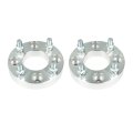 2 Pack 1in Wheel Spacers Adapters 4 X 101 6mm Silver 62mm Hub Bore 1 2in 20 Studs 