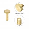 Uxcell Knurled Thumb Screws M6x20mm Flat Brass Bolts Grip Knobs Fasteners For Home Electronic Machine 5pcs