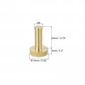 Uxcell Knurled Thumb Screws M6x20mm Flat Brass Bolts Grip Knobs Fasteners For Home Electronic Machine 5pcs