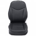 Hecasa Black Synthetic Leather Seat Covers Set Compatible With 2010-2015 Toyota Prius