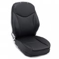 Hecasa Black Synthetic Leather Seat Covers Set Compatible With 2010-2015 Toyota Prius