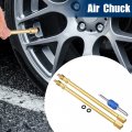 X Autohaux 1 Set 5 51 Dually Valve Stem Extenders Straight Dual Tire Extension For Car Truck Rv Pickup Motorcycle Gold Tone