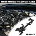X Autohaux Heater Manifold Tube Coolant Flange Lr018273 For Land Rover Range 2010-2017 Plastic Black