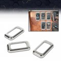 Chrome Rocker Switch Trim Bezel For Peterbilt Keworth Freightliner 3 Pcs