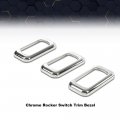 Chrome Rocker Switch Trim Bezel For Peterbilt Keworth Freightliner 3 Pcs