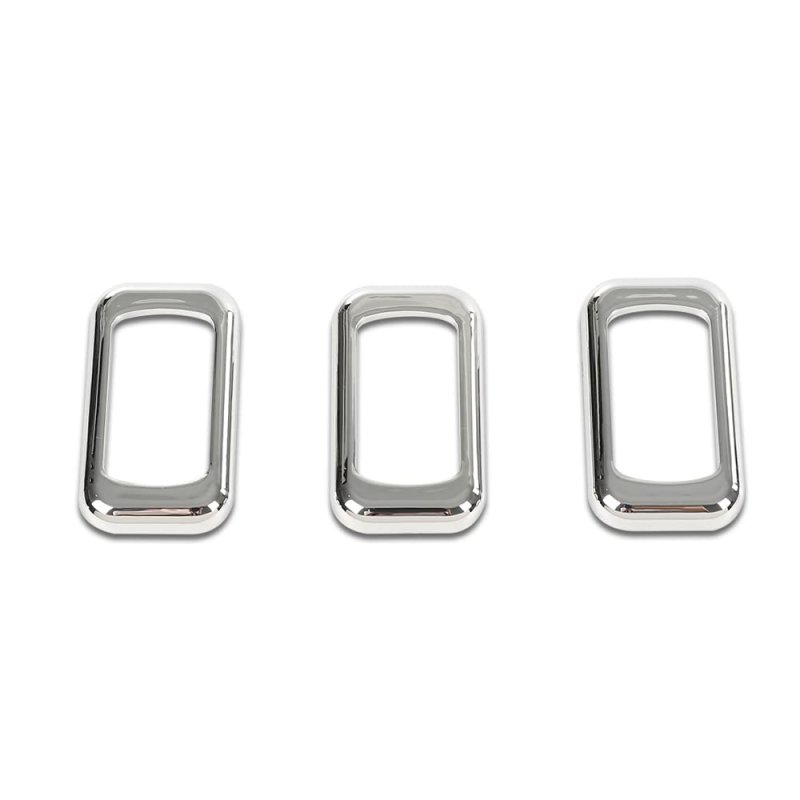 Chrome Rocker Switch Trim Bezel For Peterbilt Keworth Freightliner 3 Pcs