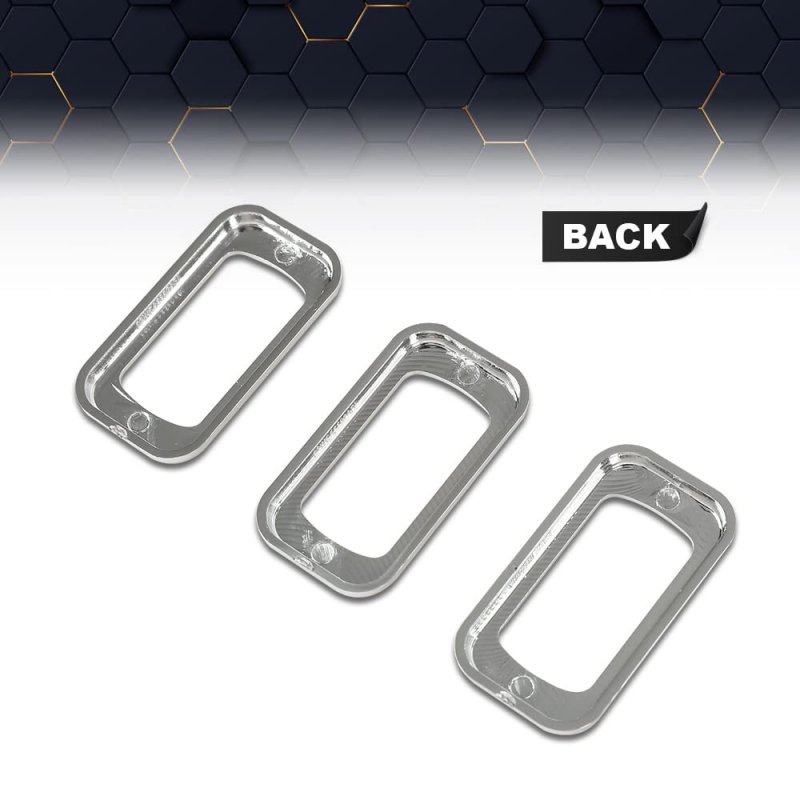 Chrome Rocker Switch Trim Bezel For Peterbilt Keworth Freightliner 3 Pcs
