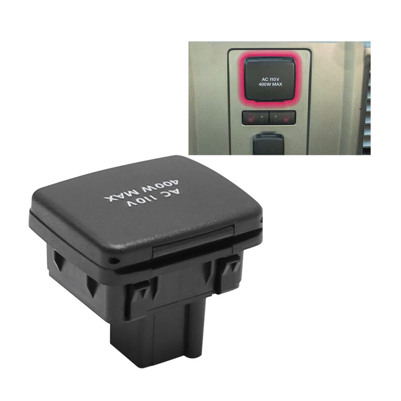Saihisday 110v 400w Center Console Rear Power Outlet Socket Fl3z-19n236-a Replacement For F150 2015-2016