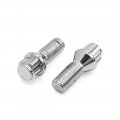 Uxcell 4 In 14mm X 1 5 Silver Tone Car Wheel Lock Lug Nuts Anti Theft Security Bolts