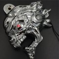 Httmt Mt246-009-a-cd Chrome Ghost Head Wind Horn Cover For 1992 And Up Harley-davidson With Side Mount Inchescowbell Inches All 