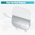 Uxcell Front Bumper Tow Hook Cover Towing Eye Cap For Mercedes-benz Gle 63 2016-2019 No A1668857222 White