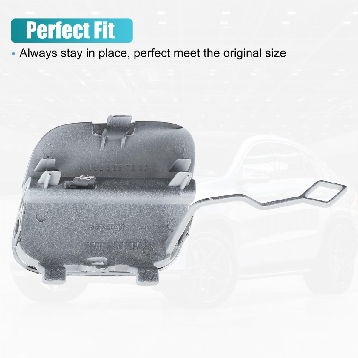 Front Bumper Tow Hook Cover Towing Eye Cap For Mercedes-benz Gle 63 2016-2019 No A1668857222 White