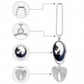 Howling Wolf At The Full Moon Night With Trees Car Pendant Rear View Mirror Hanging Accessories Interior Rearview Necklace For