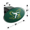 Fitchburg State University Falcons Logo Oval Tow Trailer Hitch Cover Plug For 2 In Receivers Black Abs Plastic With Uv