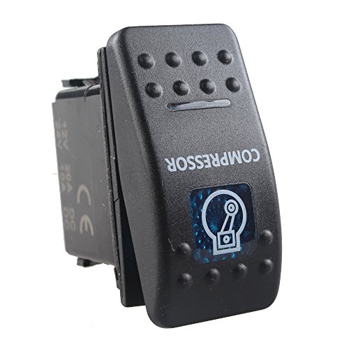 Blue Compressor Light Rocker Toggle Switch 12v 20a 24v 10a Waterproof 5 Pin On Off Push Button For Car Marine Boat Cxcp1601