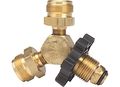 Enerco F171715 Propane Y Male Adapter Pol X 2 1in 20 Throwaway Fittings Clamshell 
