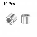 Uxcell Round Weld Nuts M8 X 12mm 10mm On Bung Female Nut Threaded 201 Stainless Steel Insert Weldable 10pcs