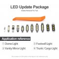 7pcs Interior Led Lights Bulb Kit For Ford Focus 2012 2013 2014 2015 2016 Super Bright Dome Footwell Trunk Vanity Mirror Light