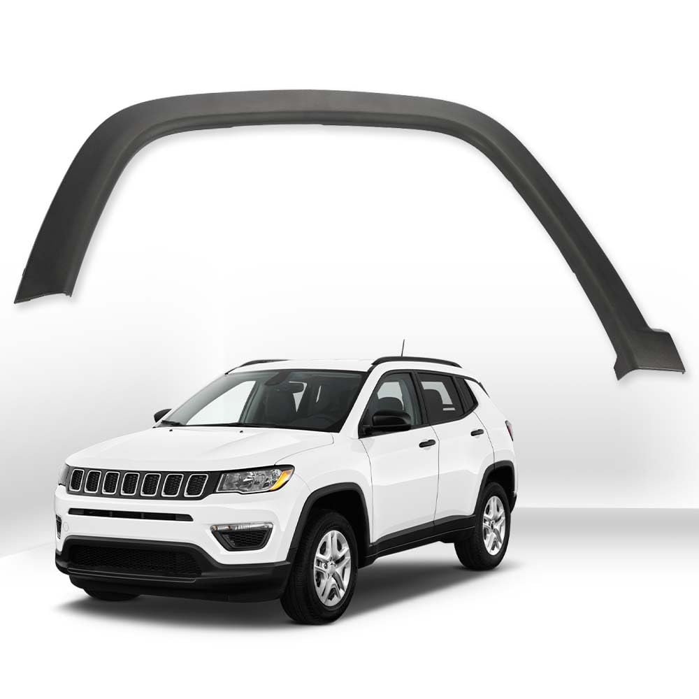 Wheel Opening Molding Fender Flares Front Left For Compass 2017-2022 Black Cover Protector
