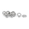 Uxcell M3 Thread Dia 304 Stainless Steel Ring Shape Eyed Bolt Lifting Eye Nut 10pcs