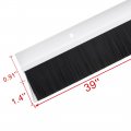 Uxcell Door Bottom Sweep White Aluminum Alloy W 1 4-inch Black Pp Silicone Soft Brush 39-inch X 2 3-inch