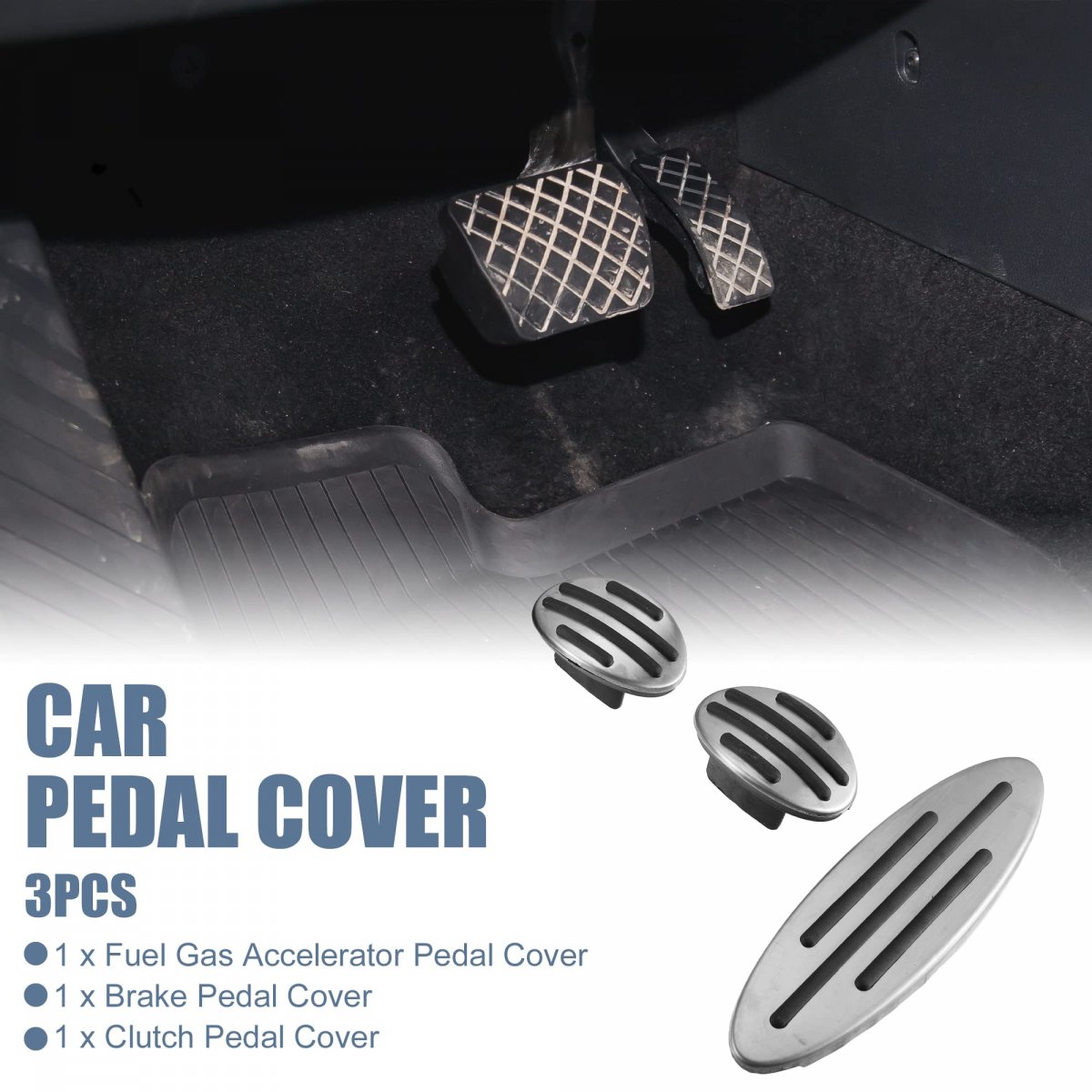 4pcs Brake Pedal Pad Gas Accelerator Cover Clutch Foot Rest For Mini Cooper One Hatch Hardtop Countryman Jcw R56 R60
