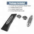 4pcs Brake Pedal Pad Gas Accelerator Cover Clutch Foot Rest For Mini Cooper One Hatch Hardtop Countryman Jcw R56 R60