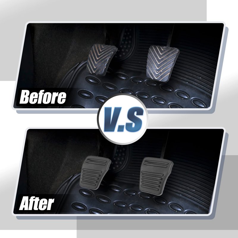 Acropix Anti-slip Clutch Brake Pedal Cover Car Fit For Ford Focus Pack Of 2 Black