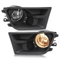 Fog Light Assemblies With Bezels For 2010 2011 2012 Ford Mustang Base V6 Clear Lens Black Covers Driving Lamps Pair Mo-5812 