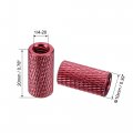 Uxcell 1 4-20 X 10mm 20mm Aluminum Alloy Hand Screw Nuts Diamond Knurl Knurled Camera Tripod Pass Hole Nut Red 2pcs