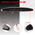 High Mount 3d Led Bar 3rd Third Tail Brake Light Rear Stop Lamp Compatible With Ford Expedition 97-02 Chrome Housing Clear Lens