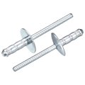 50pcs 3 16 X1 2 Large Head Multi Grip Blind Rivets Zinc-plated Carbon Steel And Mandrel Cap Silver 